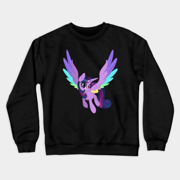 My Little Pony Rainbow Wings Twilight Sparkle Crewneck Sweatshirt by SketchedCrow